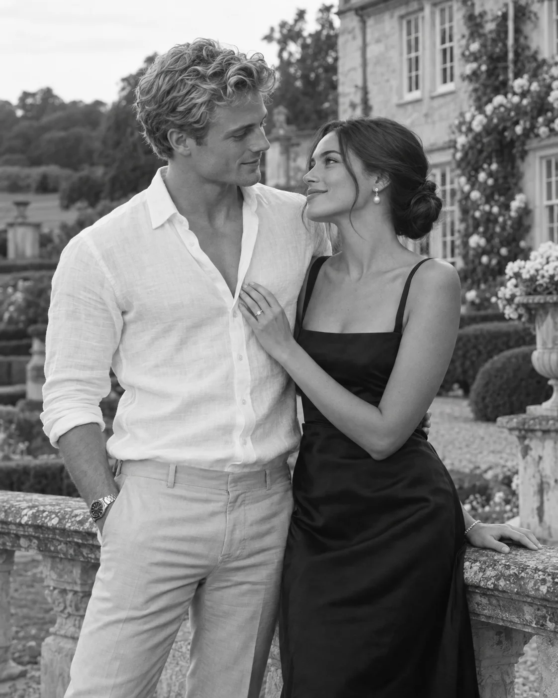 Sophie and James smiling together